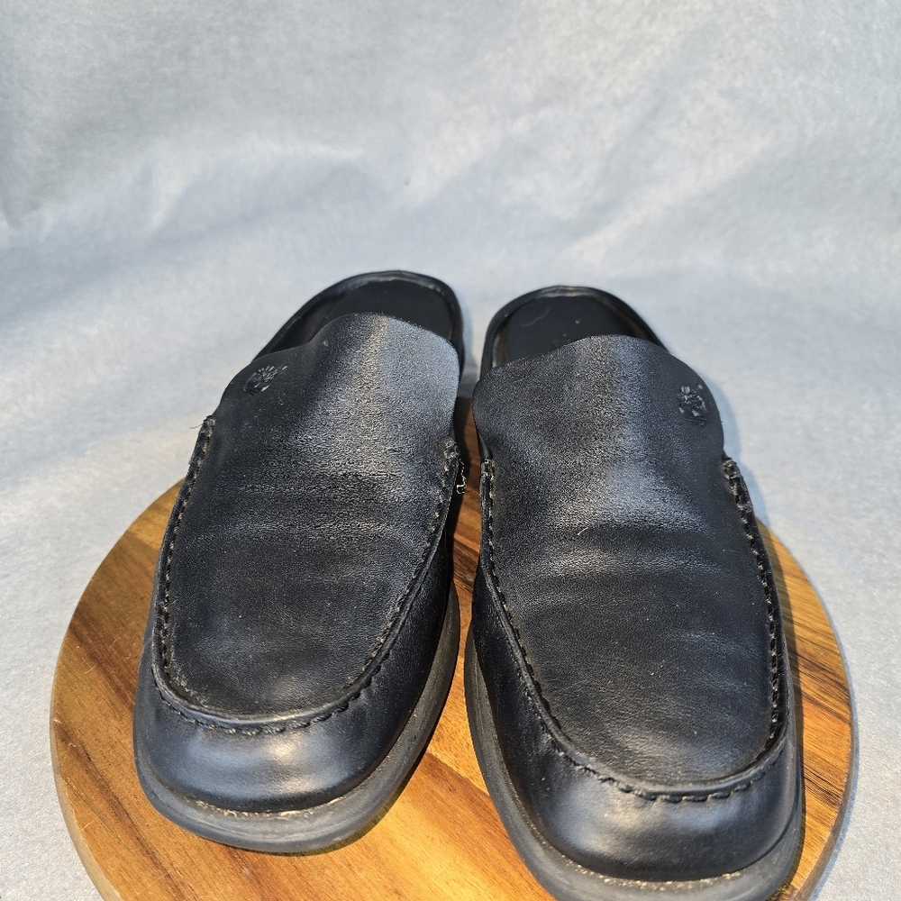 Timberland loafers open back genuine leather slip ons Womens 9.5 m Almost New - Picture 2 of 8
